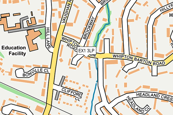 EX1 3LP map - OS OpenMap – Local (Ordnance Survey)