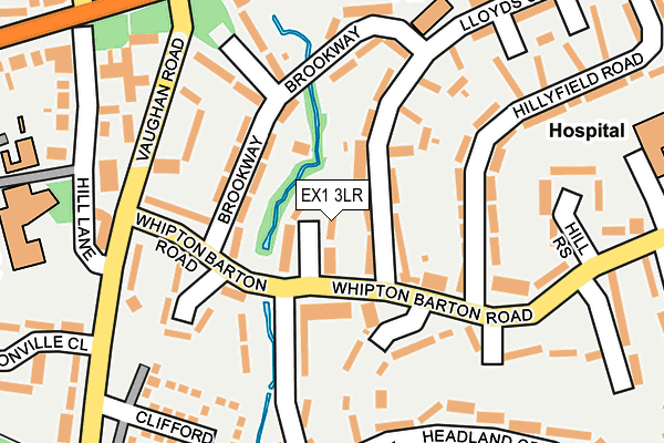 EX1 3LR map - OS OpenMap – Local (Ordnance Survey)