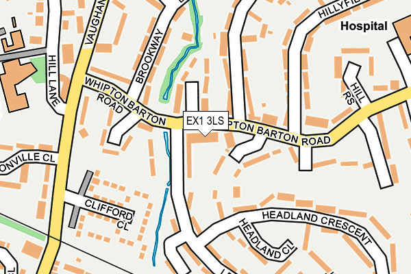 EX1 3LS map - OS OpenMap – Local (Ordnance Survey)