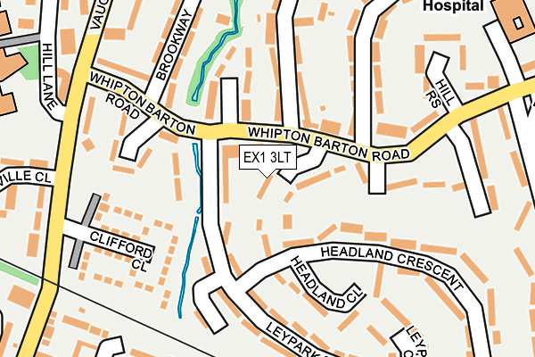 EX1 3LT map - OS OpenMap – Local (Ordnance Survey)