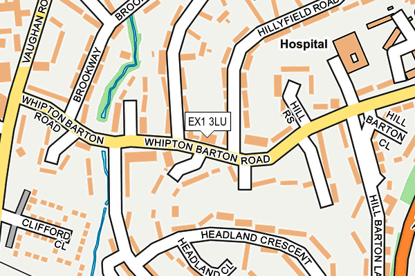EX1 3LU map - OS OpenMap – Local (Ordnance Survey)