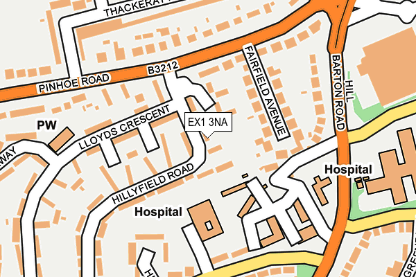 EX1 3NA map - OS OpenMap – Local (Ordnance Survey)