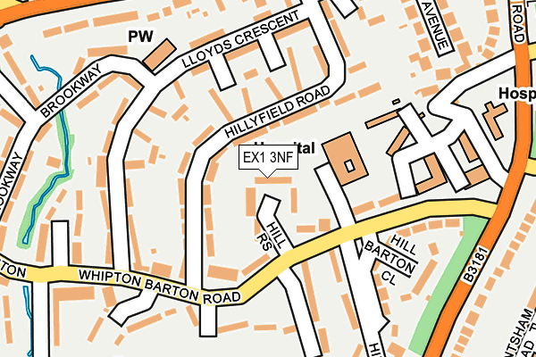 EX1 3NF map - OS OpenMap – Local (Ordnance Survey)