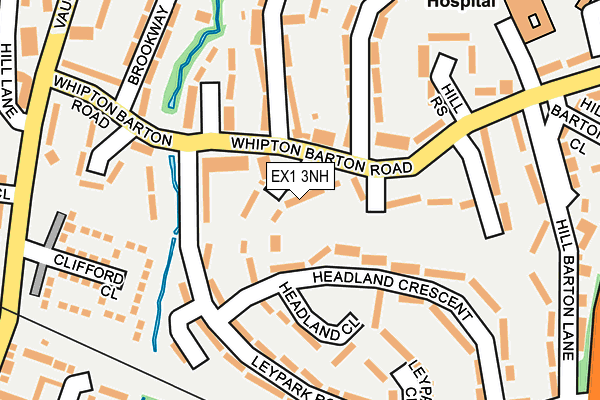 EX1 3NH map - OS OpenMap – Local (Ordnance Survey)