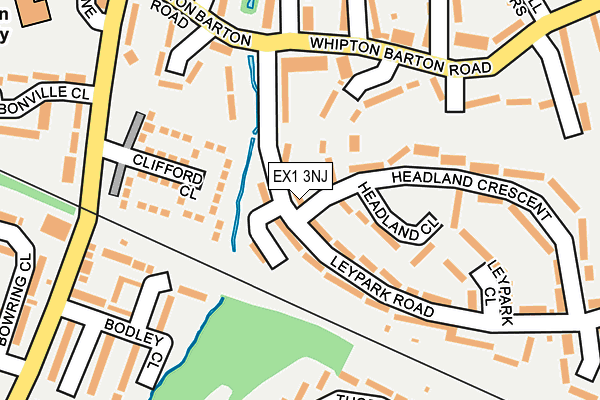 EX1 3NJ map - OS OpenMap – Local (Ordnance Survey)