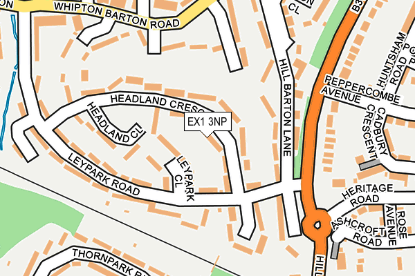 EX1 3NP map - OS OpenMap – Local (Ordnance Survey)