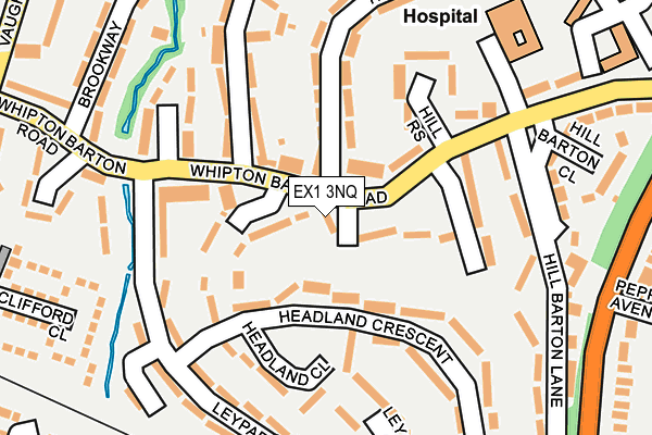 EX1 3NQ map - OS OpenMap – Local (Ordnance Survey)