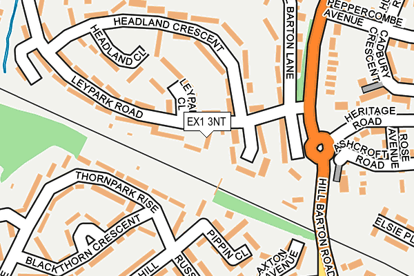 EX1 3NT map - OS OpenMap – Local (Ordnance Survey)