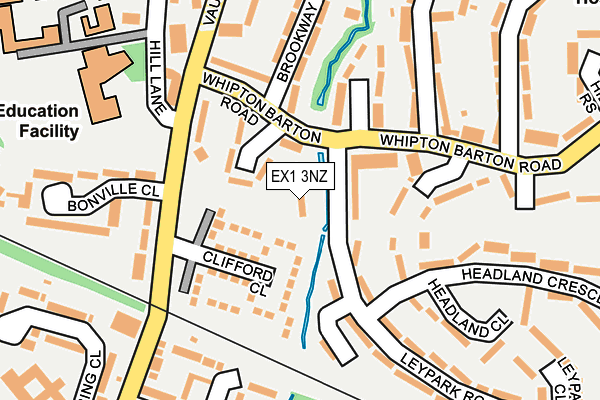 EX1 3NZ map - OS OpenMap – Local (Ordnance Survey)