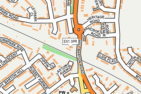 EX1 3PR map - OS OpenMap – Local (Ordnance Survey)