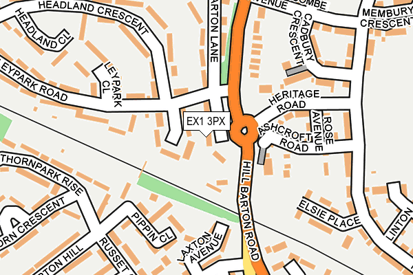 EX1 3PX map - OS OpenMap – Local (Ordnance Survey)