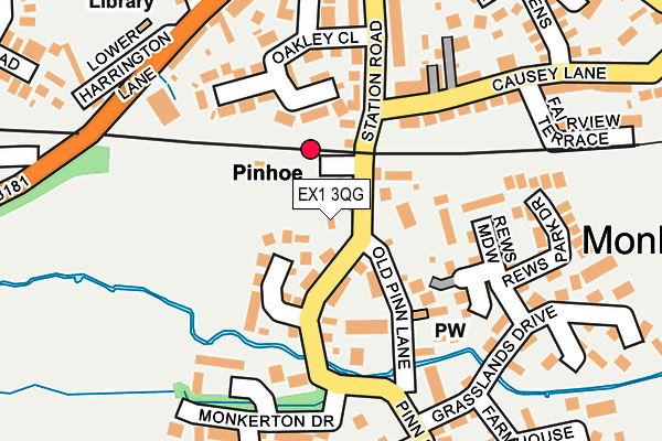 EX1 3QG map - OS OpenMap – Local (Ordnance Survey)