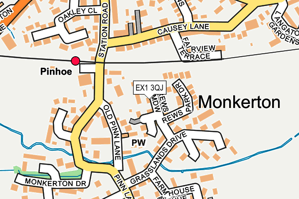 EX1 3QJ map - OS OpenMap – Local (Ordnance Survey)