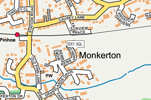 EX1 3QL map - OS OpenMap – Local (Ordnance Survey)