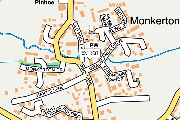 EX1 3QT map - OS OpenMap – Local (Ordnance Survey)