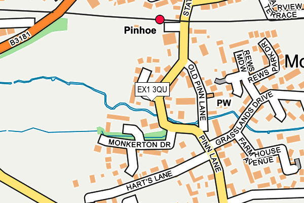 EX1 3QU map - OS OpenMap – Local (Ordnance Survey)