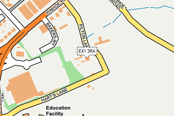 EX1 3RA map - OS OpenMap – Local (Ordnance Survey)