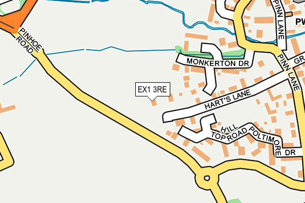 EX1 3RE map - OS OpenMap – Local (Ordnance Survey)