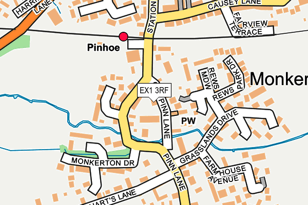 EX1 3RF map - OS OpenMap – Local (Ordnance Survey)