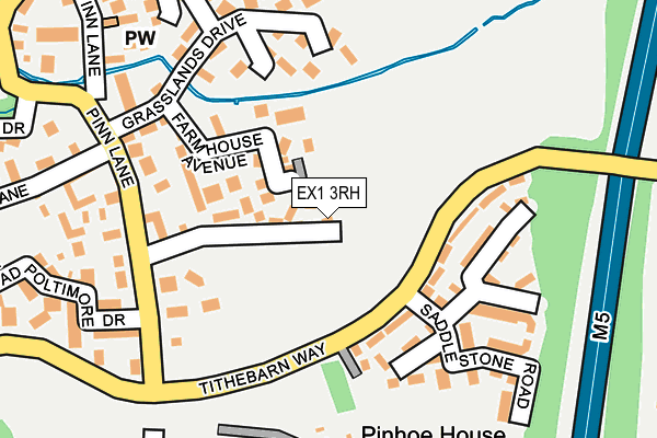 EX1 3RH map - OS OpenMap – Local (Ordnance Survey)