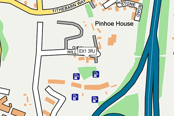 EX1 3RJ map - OS OpenMap – Local (Ordnance Survey)