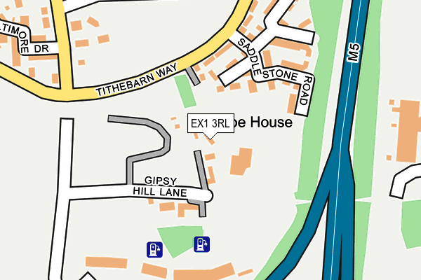 EX1 3RL map - OS OpenMap – Local (Ordnance Survey)