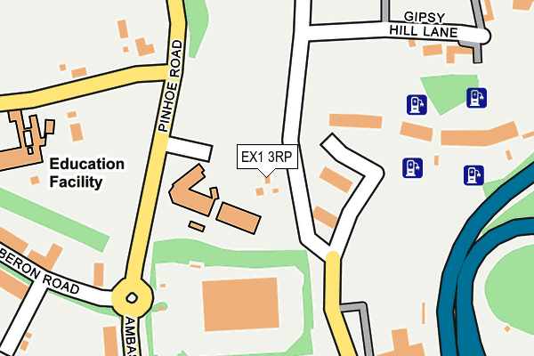 EX1 3RP map - OS OpenMap – Local (Ordnance Survey)