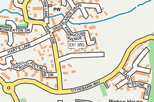 EX1 3RQ map - OS OpenMap – Local (Ordnance Survey)