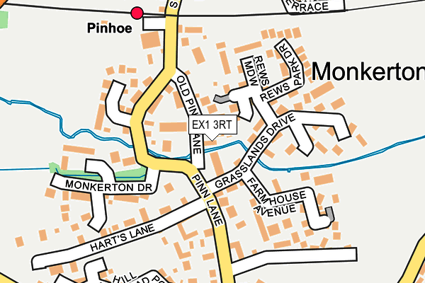 EX1 3RT map - OS OpenMap – Local (Ordnance Survey)