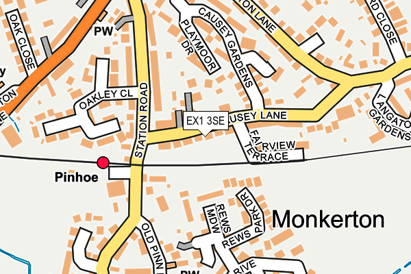 EX1 3SE map - OS OpenMap – Local (Ordnance Survey)