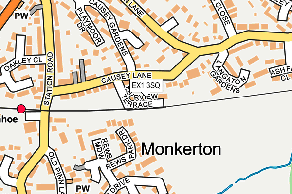 EX1 3SQ map - OS OpenMap – Local (Ordnance Survey)