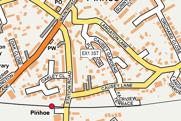 EX1 3ST map - OS OpenMap – Local (Ordnance Survey)