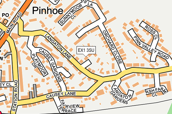 EX1 3SU map - OS OpenMap – Local (Ordnance Survey)