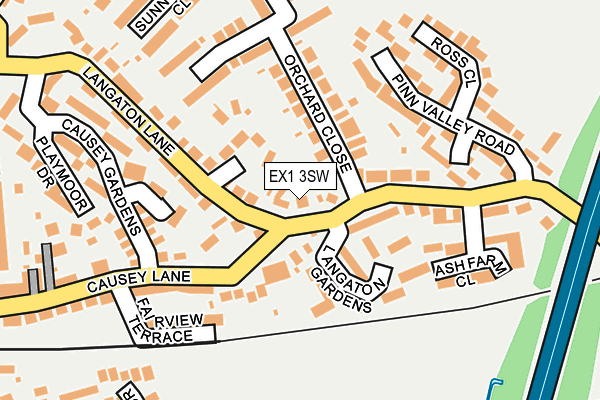 EX1 3SW map - OS OpenMap – Local (Ordnance Survey)