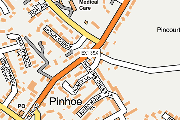 EX1 3SX map - OS OpenMap – Local (Ordnance Survey)