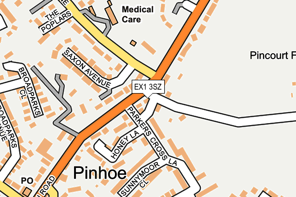 EX1 3SZ map - OS OpenMap – Local (Ordnance Survey)