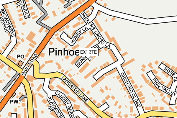 EX1 3TE map - OS OpenMap – Local (Ordnance Survey)