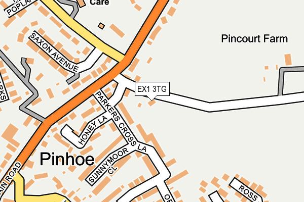 EX1 3TG map - OS OpenMap – Local (Ordnance Survey)