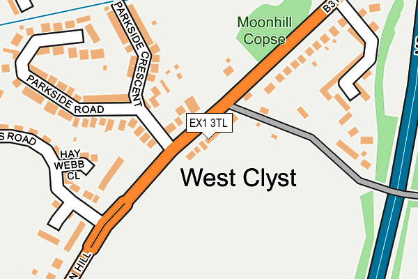 EX1 3TL map - OS OpenMap – Local (Ordnance Survey)