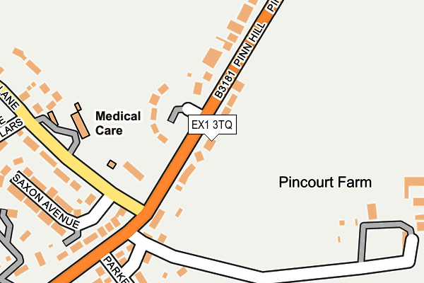 EX1 3TQ map - OS OpenMap – Local (Ordnance Survey)