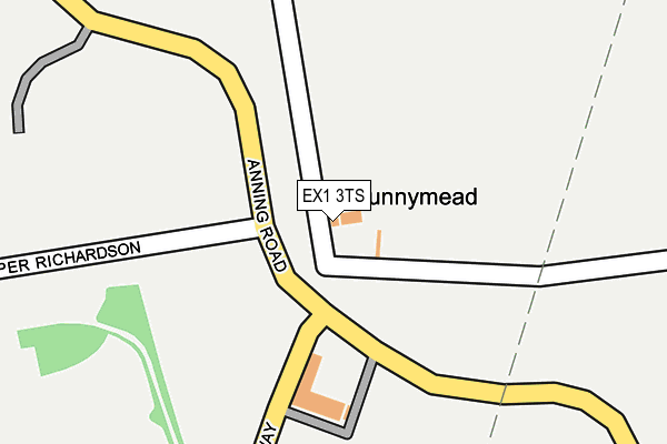 EX1 3TS map - OS OpenMap – Local (Ordnance Survey)