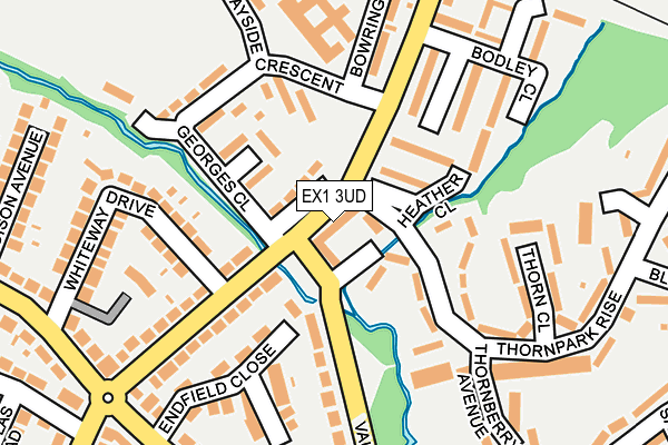EX1 3UD map - OS OpenMap – Local (Ordnance Survey)