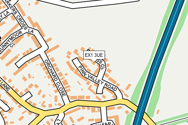 EX1 3UE map - OS OpenMap – Local (Ordnance Survey)