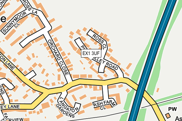 EX1 3UF map - OS OpenMap – Local (Ordnance Survey)