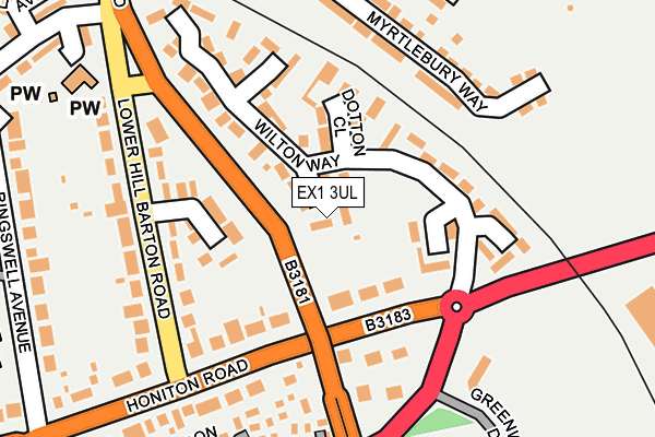 EX1 3UL map - OS OpenMap – Local (Ordnance Survey)