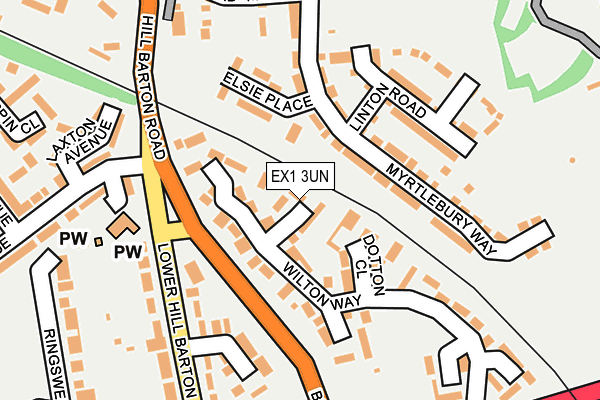 EX1 3UN map - OS OpenMap – Local (Ordnance Survey)