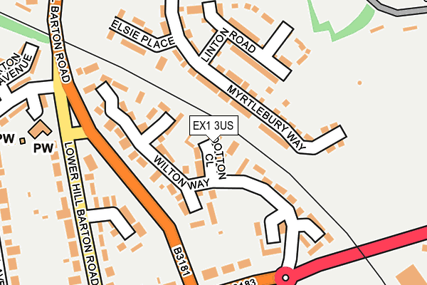 EX1 3US map - OS OpenMap – Local (Ordnance Survey)