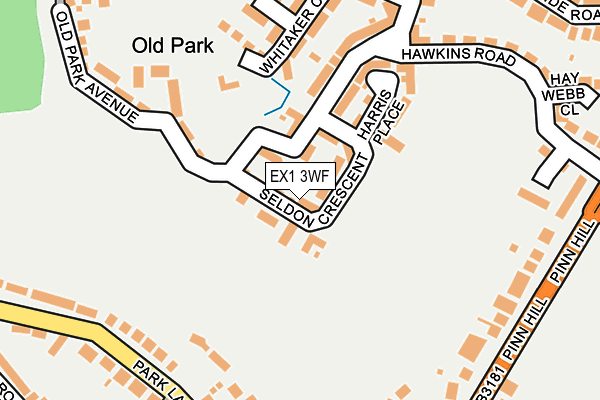 EX1 3WF map - OS OpenMap – Local (Ordnance Survey)