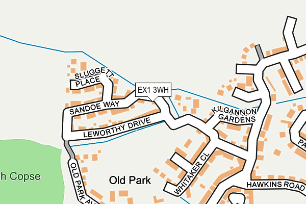 EX1 3WH map - OS OpenMap – Local (Ordnance Survey)