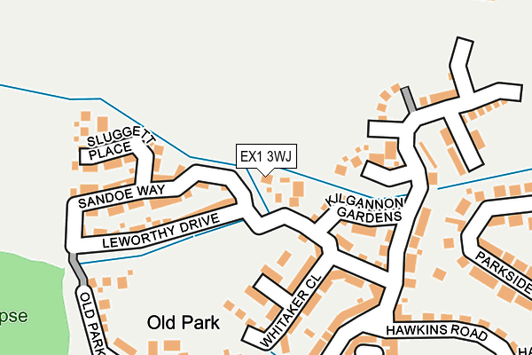 EX1 3WJ map - OS OpenMap – Local (Ordnance Survey)